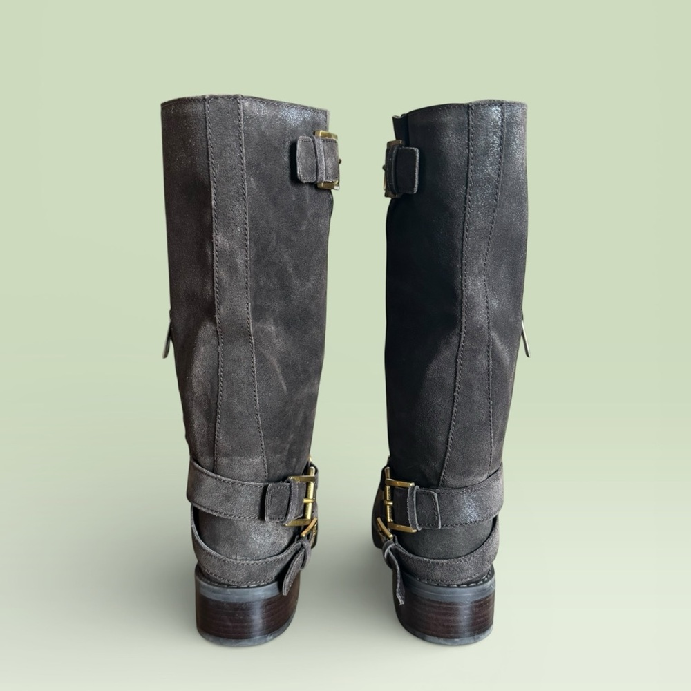 Michael Kors Brown Suede Moto Boots - Picture 5 of 9